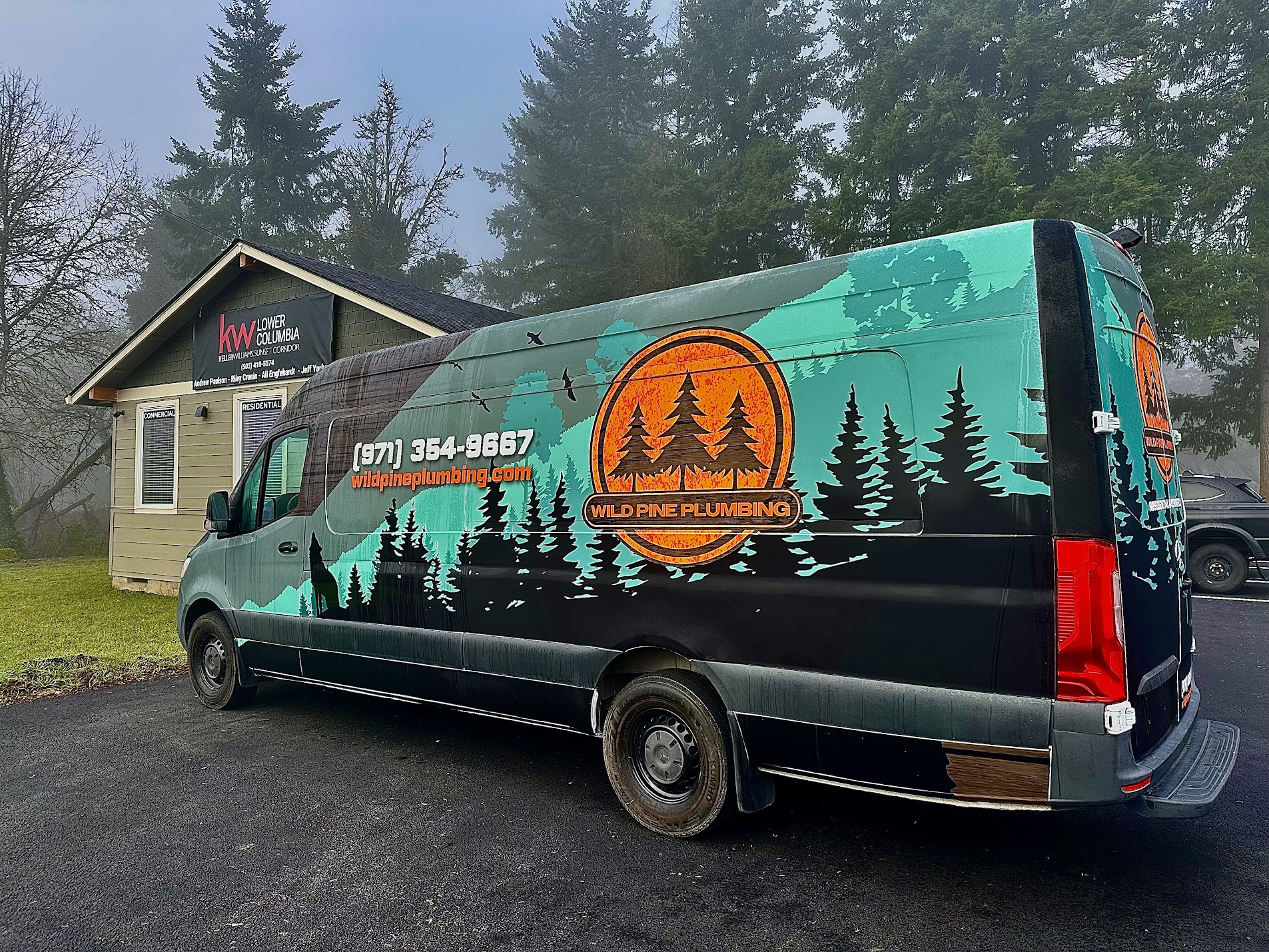 Wild Pine Plumbing service van in Gresham, Oregon