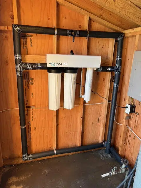 AquaSure whole-house water filtration system installed by Wild Pine Plumbing in Portland, Oregon