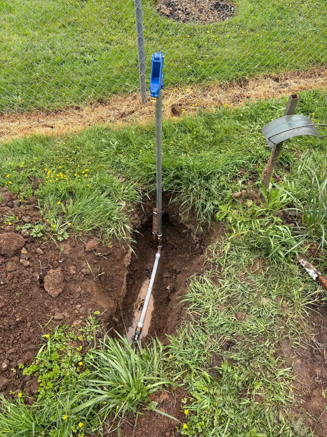 Underground water service line repair and trenching by Wild Pine Plumbing in the Portland, OR metro area